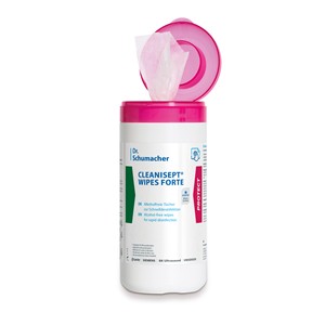 Produktbild: Dr. Schumacher Cleanisept Wipes forte Spenderdose 100 Tücher