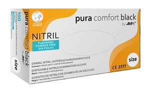 Produktbild: Einmalhandschuhe Nitril Plus puderfrei schwarz M 100 Stück TAGESPREIS