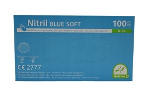 Produktbild: Einmalhandschuhe Nitril puderfrei blau L 100 Stück