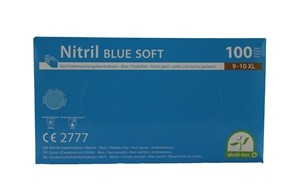 Produktbild: Einmalhandschuhe Nitril puderfrei blau XL 100 Stück