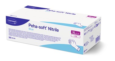 Produktbild: Einmalhandschuhe Peha soft Nitril puderfrei blau XL 100 Stück