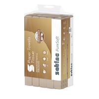 Produktbild: Falthandtuch 2lg soft beige RC satino PureSoft N-Falz 24x24cm 3750 Blatt