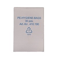 Produktbild: Hygienebeutel Kunststoff weiß 30 Beutel