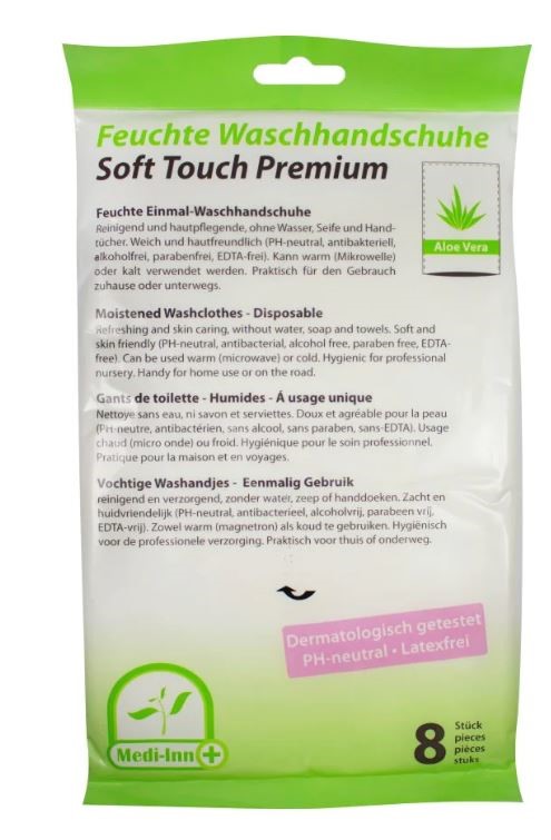 Produktbild: Medi Inn Einmalwaschhandschuh Premium 8 Stück