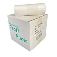 Produktbild: Müllsack 60l bis 90l weiß 10my 9x40 Beutel (Karton)
