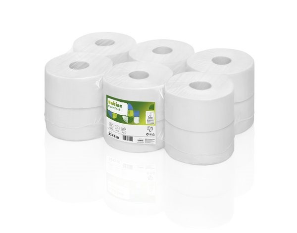 Produktbild: Toilettenpapier 2lg hochweiß RC Jumbo satino comfort 12x720Blatt