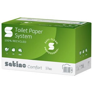 Produktbild: Toilettenpapier 2lg hochweiß RC Jumbo satino comfort 24x724 Blatt