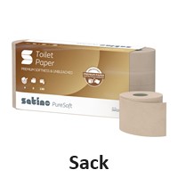 Produktbild: Toilettenpapier 4lg soft beige RC satino PureSoft 56x130 Blatt (Sack)