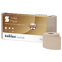 Produktbild: Toilettenpapier 4lg soft beige RC satino PureSoft 8x130 Blatt