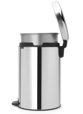 Produktbild: Tretabfalleimer Metall silber mit Metalleinsatz 20l