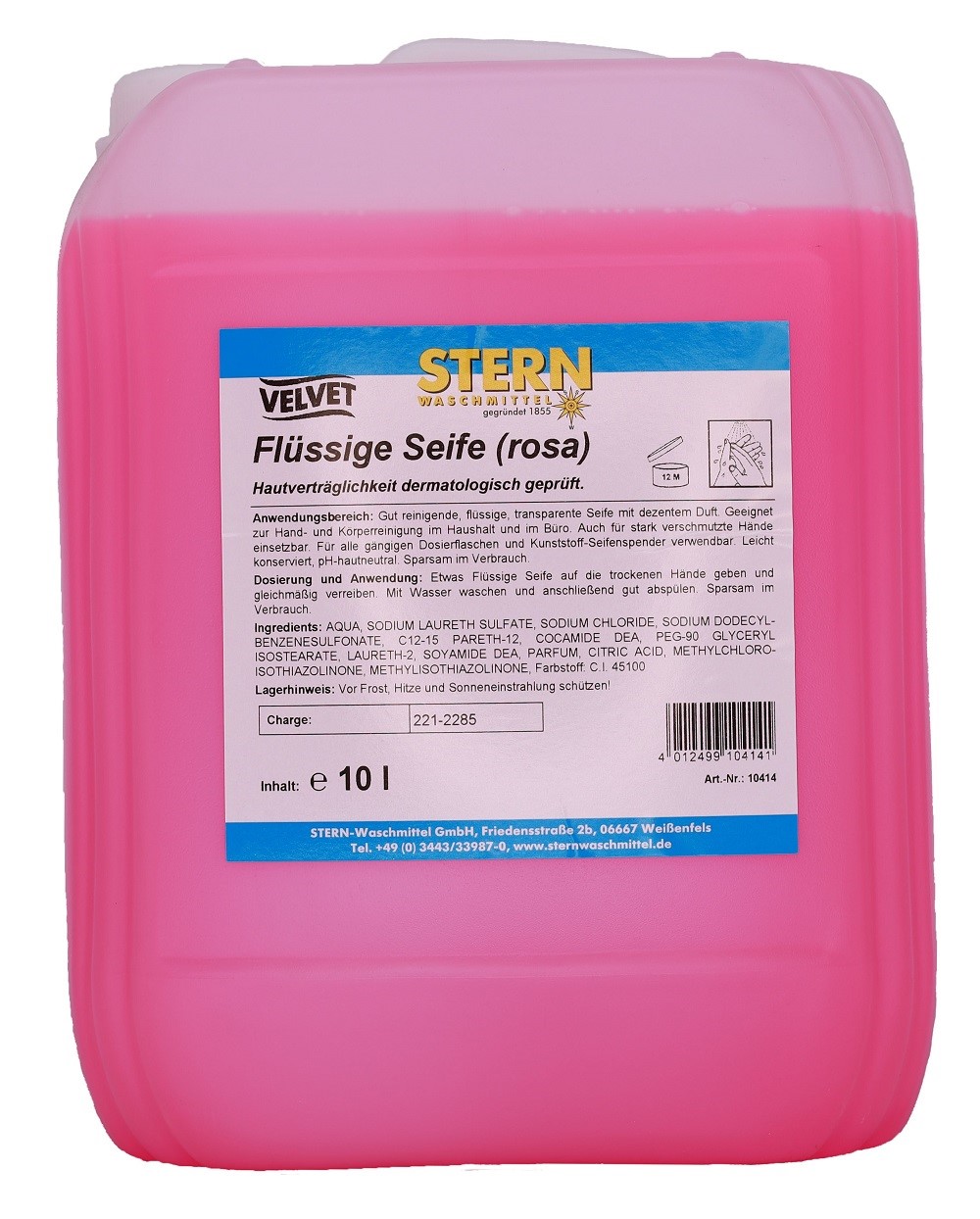 Produktbild: Velvet Flüssige Seife rosa 10l 