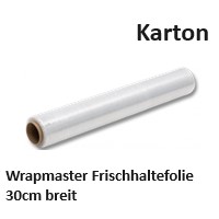 Produktbild: Wrapmaster Frischhaltefolie 300m 30cm breit 3 Rollen (Karton)
