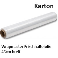 Produktbild: Wrapmaster Frischhaltefolie 300m 45cm breit 3 Rollen (Karton)