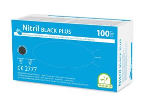 Einmalhandschuhe Nitril Plus puderfrei schwarz M 10x100 Stück (Karton)