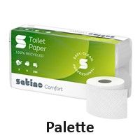 Toilettenpapier 2lg hochweiß RC satino c