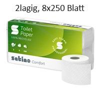 Toilettenpapier 2lg hochweiß RC satino c