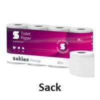 Toilettenpapier 2lg hochweiß ZS satino p