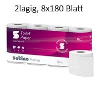 Toilettenpapier 2lg hochweiß ZS satino p