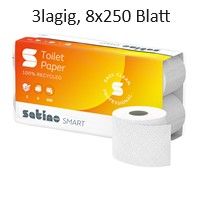 Toilettenpapier 3lg hochweiß RC satino s