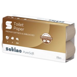 Toilettenpapier 3lg soft beige RC satino PureSoft 64x250 Blatt (Sack)