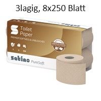 Toilettenpapier 3lg soft beige RC satino