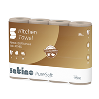 Küchenrolle 3lg soft beige RC satino PureSoft 4x64 Blatt