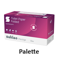 Toilettenpapier 2lg hochweiß ZS Einzelblatt satino prestige 49 Karton (Palette)